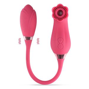 Özel Logo seks oyuncakları gül kırmızı çiçek USB manyetik şarj <span class=keywords><strong>2</strong></span> in 1 gül vibratör çift yan gül oyuncak vibratör - Product Image 1