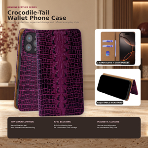 Étui portefeuille en cuir véritable pour <span class=keywords><strong>iPhone</strong></span> 18 17 16 15 14 13 12 Pro Max Plus avec porte-cartes magnétique et protection RFID - Product Image 1