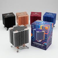 Radiateur universel OEM personnalisé pour processeur de PC portable, dissipateur thermique en aluminium à ailettes avec 4 caloducs en cuivre pour AMD Intel LGA