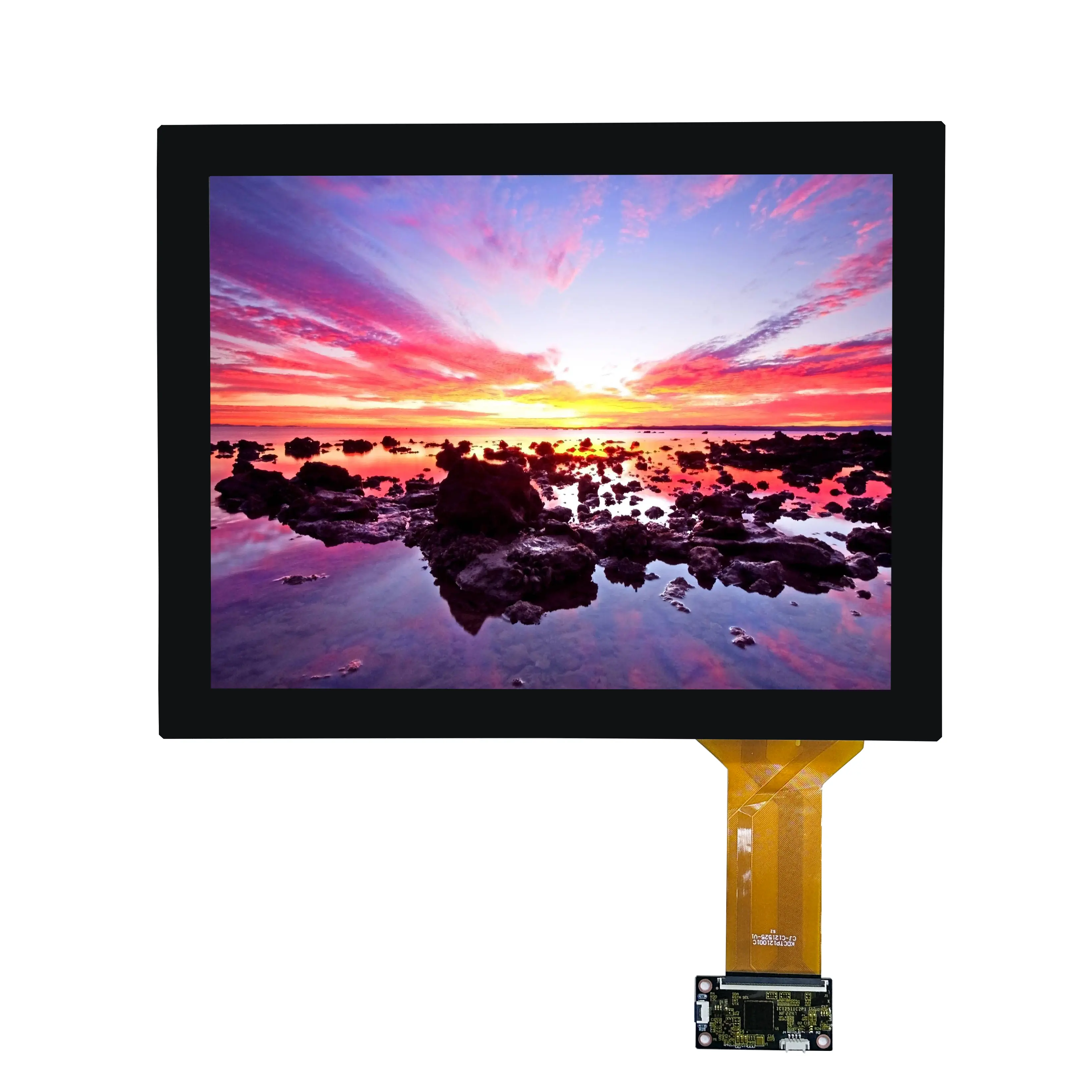 Ekran 12.1 inç CTP dokunmatik ekran 1024*768 piksel IPS tüm görüntüleme LVDS arayüzü 425cd parlaklık multi-touch lcd panel