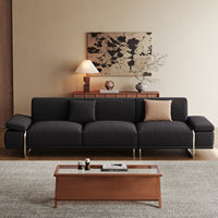 Canapé modulaire moderne inclinable trois places en tissu, garni d'éponge, idéal pour hôtels, appartements, gymnases et centres commerciaux