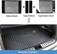 Pochette de rangement murale autocollante, filet de chargement universel en maille pour coffre de voiture, organisateur de rangement pour SUV