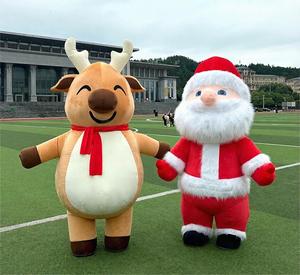 Disfraz Inflable <span class=keywords><strong>de</strong></span> Santa Claus, <span class=keywords><strong>Traje</strong></span> <span class=keywords><strong>de</strong></span> Personaje Animado para Adultos, Ideal para Fiestas, Eventos y Videos Festivos <span class=keywords><strong>de</strong></span> TikTok - Product Image 3