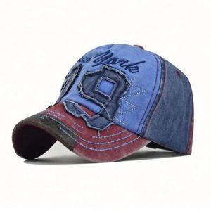 Casquette de baseball pour homme, délavée et usée, avec broderie appliquée, 5 panneaux, vente en gros - Product Image 5
