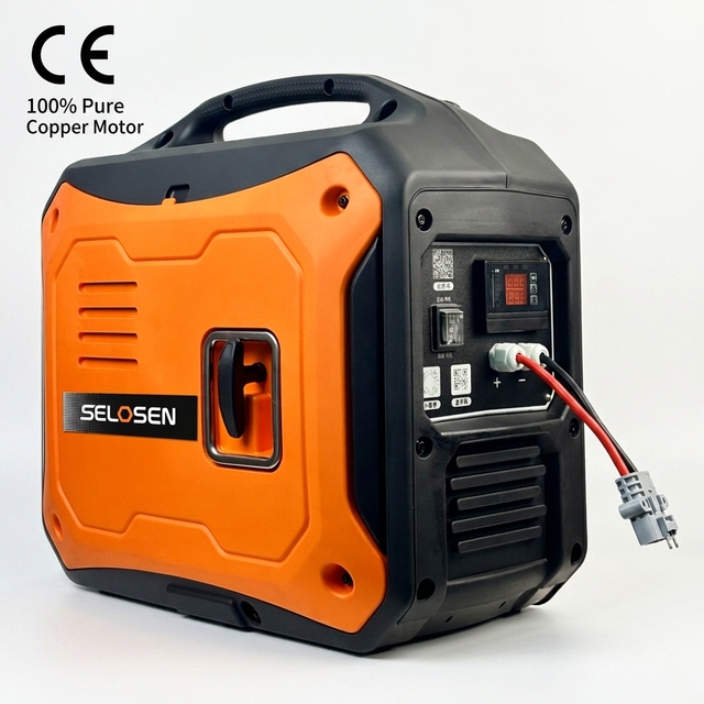 Portable 24V 12v DC Gasoline Silent Inverter Generator 2kW for Truck Battery Air Conditioning