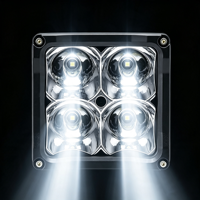 Nouvelle lampe de travail LED carrée de 4 pouces 40W, étanche IP67, 12-48V, angle réglable, lampe auxiliaire de conduite, tout-terrain, voiture, camion, chariot élévateur