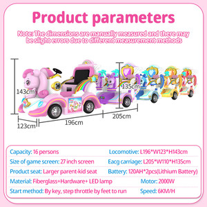 Tren sin rieles de carrusel colorido Teenieping, atracción de entretenimiento popular para ferias, sitios turísticos, centros comerciales y escuelas - Product Image 5