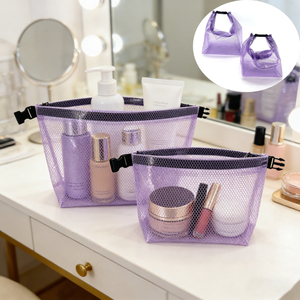 Bolsa de Cosméticos Transparente de Malla EVA con Logotipo Personalizado para Camping Familiar en la Playa, Bolsa de <span class=keywords><strong>Piscina</strong></span>, Organizador de Maquillaje, Caja de Almacenamiento - Product Image 1