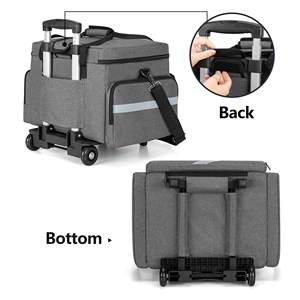 Bolsa Médica con Ruedas y Carro Desmontable, Bolsa Rodante para Enfermería con Divisores Extraíbles, Bolsas de Diseño Personalizadas para <span class=keywords><strong>Insulina</strong></span> - Product Image 4