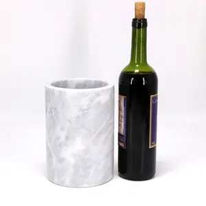 ผู้ถือบาร์ chiller Suppliers-ถังน้ำแข็งสีแชมเปญทำจากหินอ่อน,พร้อมอุปกรณ์แช่เย็นไวน์ขวดแชมเปญทำจากอะคริลิกถังแช่เย็นน้ำแข็งดอกกุหลาบสำหรับงานปาร์ตี้