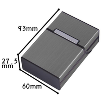 Porte-cartes de visite en alliage d'aluminium avec bouton magnétique, étui fin pour cartes de visite, boîte cadeau pour 20 cigarettes