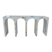 Modèles explosifs Table d'appoint en marbre naturel en forme d'arc de luxe de qualité supérieure Table d'entrée en marbre Table Console de conception italienne