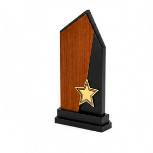 Trofeo de Estrella de Madera con Grabado Láser, Diseño Portátil para Premios Deportivos y de Juegos, Construcción Duradera - Product Image 1