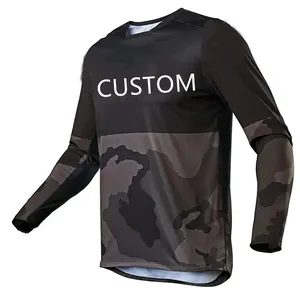 High Quality Custom Logo Sublimation Printed Mountain Bike Downhill Off Road Racing Jersey Shirts Long Sleeve Motocross Jersey