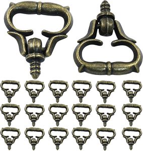 Piutouyar Pcs Mini Pull Handles Antique Bronze <b>Cabinet</b> Handles Self Tapping Screws Knobs Metal <b>Small</b> Drawer Pulls For Jewelry Bo - Product Image 1