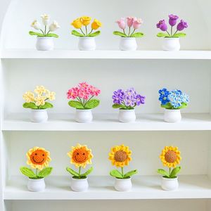 Crochet Potted Flower Mother's Day Emotion Card Thank You for Mama's Nurturing Home Bedroom Cute Personified Plant <b>Decoration</b> - Product Image 6