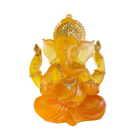 Tronc d'éléphant thaïlandais personnalisé figurine de dieu éléphant indien Ganesh Ganpati statue en résine transparente idole asiatique Ganesha bouddha ornement