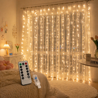 Guirlandes lumineuses LED en cascade pour fenêtre, lumières féériques pour la décoration de chambre et de fête