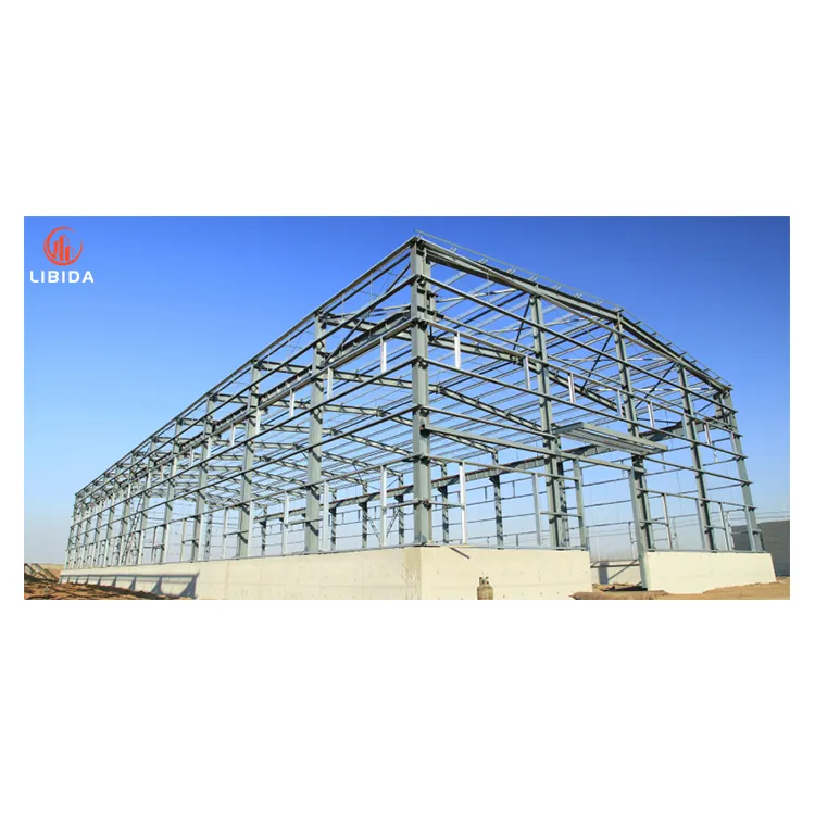 Estructura de acero prefabricada edificio de fábrica de taller de coches de metal