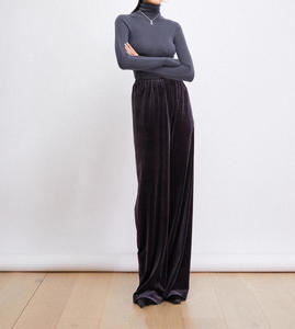 Vêtements haut de gamme, <span class=keywords><strong>velours</strong></span> délicat, une pièce, coupe nette, amincissante, automne-hiver, décontracté, vintage, polyester/spandex, <span class=keywords><strong>pantalon</strong></span> pour femmes - Product Image 5