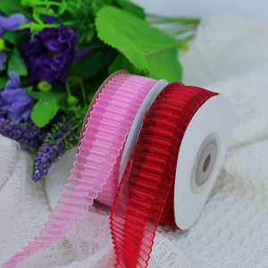 웨딩 케이크 꽃 메쉬 리본-선물 포장, 공장 공급 및 OEM 서비스를 위한 맞춤형 인쇄 얇은 명주 그물 리본 - Product Image 3