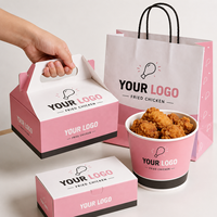 Boîte d'emballage et sac en papier personnalisés pour poulet frit |   Emballage alimentaire à emporter avec logo |   Fabricant d'emballages pour la restauration rapide OEM