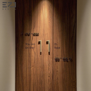 Custom in acciaio inox cartello della Lobby, direzionali Wayfinding segni, casa camera numero segnaletica con iscrizione - Product Image 3