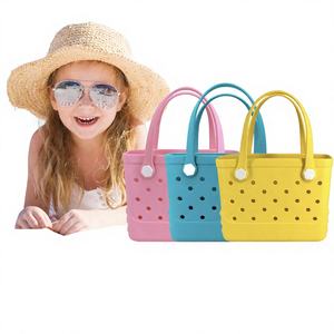 Travel compact and portable waterproof rubber eva beach <b>bag</b> small size eva tote <b>bag</b> <b>kids</b> eva shopping hole <b>bag</b> - Product Image 1