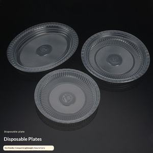 Assiette transparente <span class=keywords><strong>en</strong></span> vente chaude, logo personnalisé, <span class=keywords><strong>vaisselle</strong></span> <span class=keywords><strong>en</strong></span> <span class=keywords><strong>plastique</strong></span> <span class=keywords><strong>jetable</strong></span>, 240 mm, 9 pouces de diamètre, assiette à dîner <span class=keywords><strong>en</strong></span> PP - Product Image 2