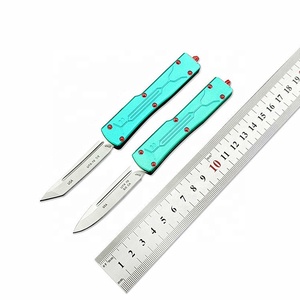 Couteau <span class=keywords><strong>de</strong></span> poche tactique <span class=keywords><strong>de</strong></span> survie mini à double action avec manche en acier inoxydable et aluminium UTX-70, vente en gros pour petites commandes - Product Image 5