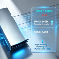 Expédition rapide Carte graphique CMP 170hx 8 Go à 64 Go PCIe 16x Carte de processeur de serveur testée avec modification de condensateurs