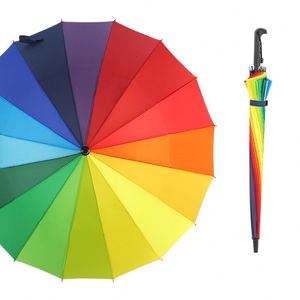 Paraguas Largo de Negocios con Logotipo Personalizado OEM, 16 Varillas, Resistente al Viento, Apertura Automática, Mango en J Esmerilado, Impermeable - Product Image 2