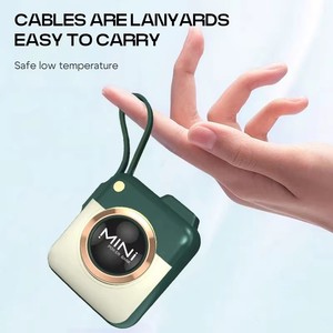 Nouveau produit, batterie externe mini caméra à charge rapide PD 22,5 watts, haute capacité, avec entrée Type-C et USB, capacité de 10000 mAh - Product Image 3