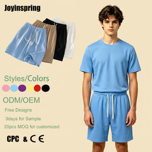 Shorts d'été pour garçons, texture gaufrée, style coréen, coupe ample, pour adolescents, logo personnalisé, respirant, vêtements de sport décontractés - Product Image 1