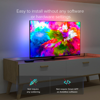 Kit de Retroiluminación LED para TV, Control por Aplicación WIFI, Dispositivo HD MI 2.0, Sincronización de Caja, Color de Ensueño, DC12V RGBIC, Tira de Píxeles LED