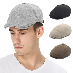 Gorra de hiedra de algodón para hombre, gorro de estilo británico, informal, transpirable, personalizado, retro