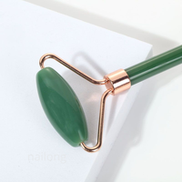 Rouleau de massage facial en jade, double tête, manuel, pour relaxation et lifting des yeux, avec kit Gua Sha (sans boîte)
