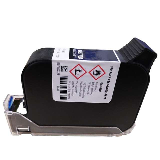 HP2590 Model 12.7mm 13 Months Lifespan High Adhesion Cartridge Handheld Inkjet Printer Bar Code Fast Dry Solvent Ink Cartridge