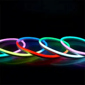 Tubo de corda flexível estreito, à prova d' água, decoração de natal, feriado, led, neon