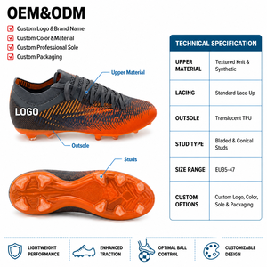 Chaussures <span class=keywords><strong>de</strong></span> <span class=keywords><strong>football</strong></span> professionnelles unisexes pour l'entraînement, crampons personnalisés en gros, tige en PVC, semelle intermédiaire en caoutchouc, printemps/automne - Product Image 3