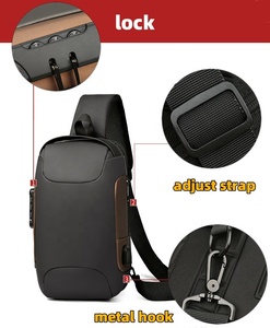 Nueva Bolsa de Pecho Impermeable Antirrobo con Puerto de Carga USB, Riñonera Multifuncional de Viaje, Bolsa Cruzada para Hombre - Product Image 3