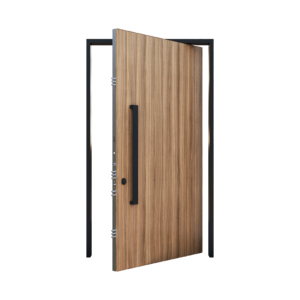 ขนาดมาตรฐาน2000*2400*200ประตูทางเข้าไม้โอ๊คสมัยใหม่ - Product Image 6