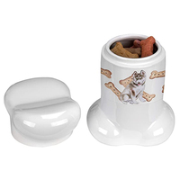 Pot à friandises pour chien en céramique, design européen, motif chiot dalmatien pompier, pour cadeau d'entreprise, accessoire de cuisine décoratif