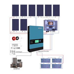 Inversor híbrido de onda sinusoidal pura de 5000W con controlador MPPT de 80 amperios para sistema de energía <span class=keywords><strong>solar</strong></span> - Product Image 1