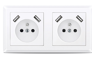 Leishen phong cách Châu Âu hai-in-một Vòng ổ Cắm Cổng <span class=keywords><strong>USB</strong></span> kép đầy màu sắc CE ROHS được liệt kê <span class=keywords><strong>EU</strong></span> tiêu chuẩn Đức <span class=keywords><strong>USB</strong></span> tường ổ cắm dualusb - Product Image 3