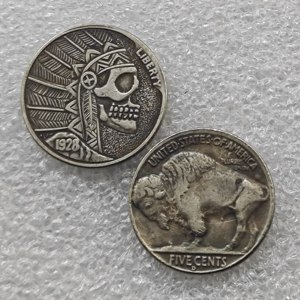 Koin Buffalo Hobo Amerika Serikat yang Berbeda, Koin Peringatan Bergaya Antik, Hadiah, Dekorasi Rumah - Product Image 2