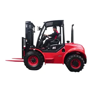 YangFT Hot Sale 4x4 Wheel Drive Forklift Rough Terrain Forklift Truck 3.5 Ton Offroad Forklift With Cabin Optional