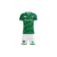 Maillot de Football 2023 2024, Ensemble Tenues de Football Vert Blanc, Tenue de Football Personnalisée
