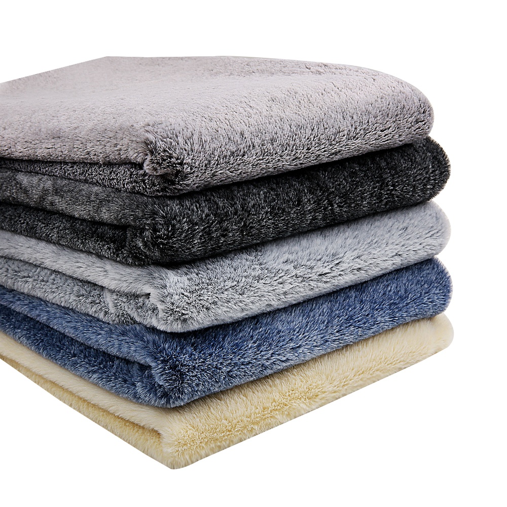 Пользовательская длинная ворсовая ткань из кроличьего меха 12 мм для сумок, игрушечная кровать для собак и кошек