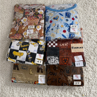 Groothandel RTS Kinderkledingset met lange mouwen van bamboe-spandex met kantprint, zacht babykledingset met broek - Casual slaapkleertjes